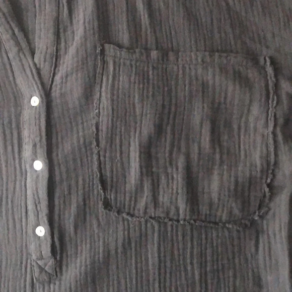 Pull&Bear Dark Gray Oversized Popover Shirt - Picture 4 of 10